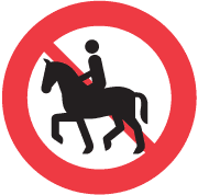 Ridning og føring af hest forbudt
