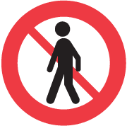 Fodgængere forbudt