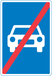 Motortrafikvej ophører